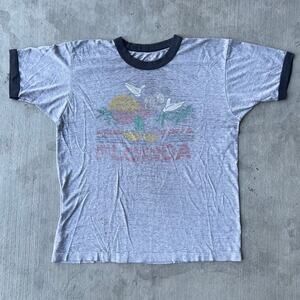 Vintage Mickey Mouse Florida gray ringer graphic t shirt